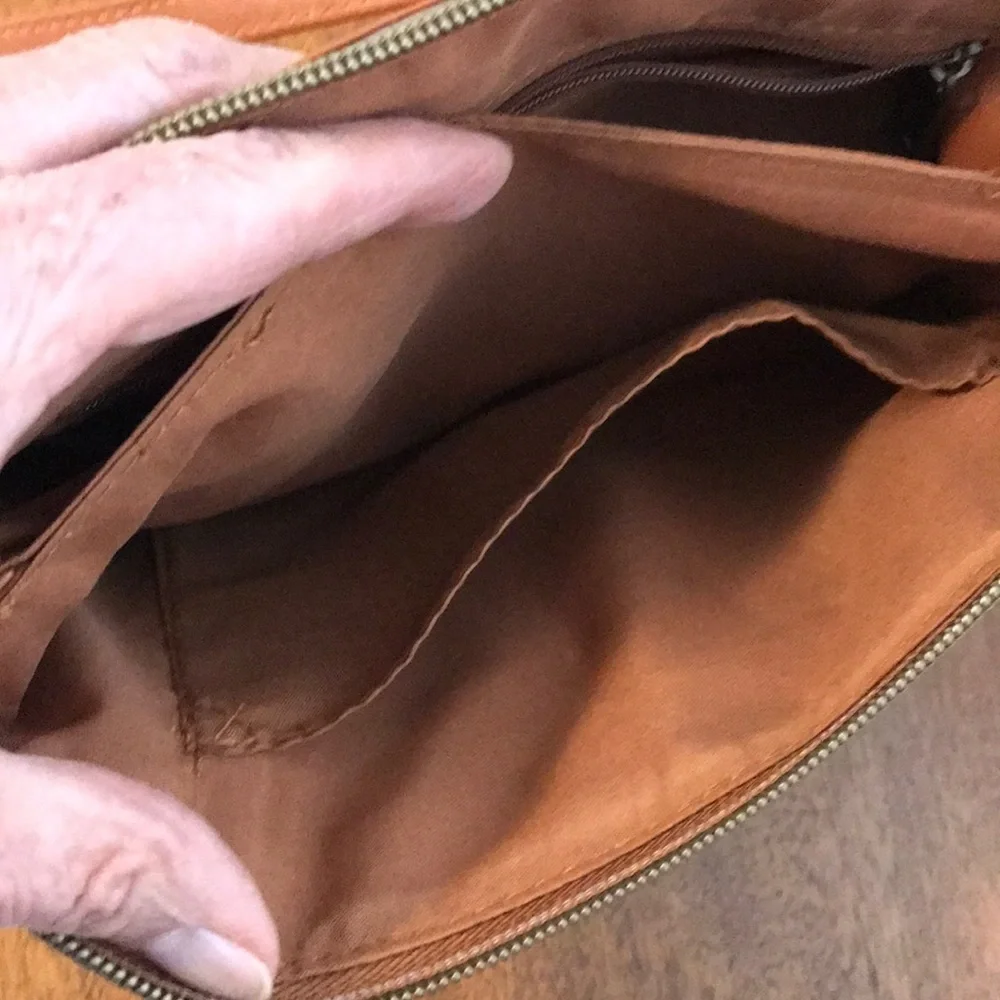Leather (faux) Crossbody with Furry Face Detail